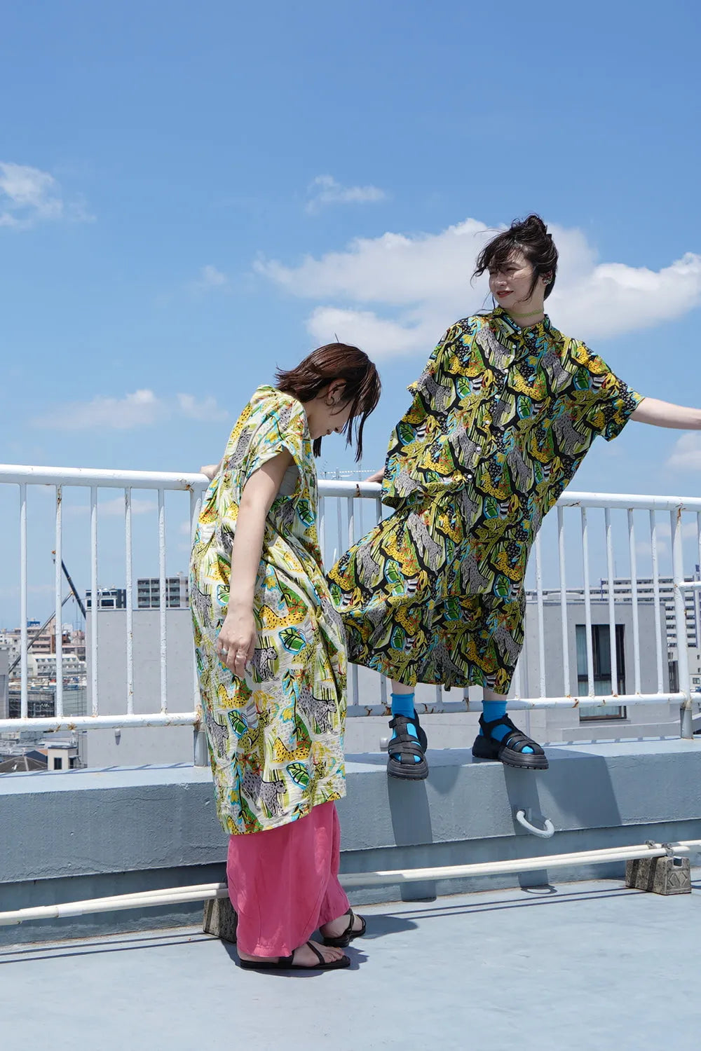 【fu-dueka::】サファリプリントランダムティアードスカート