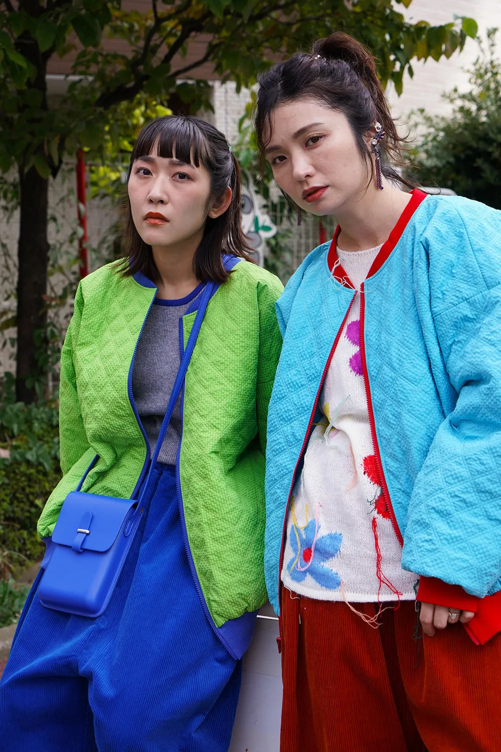 【LILA n’ citta】格子柄キルティングブルゾン