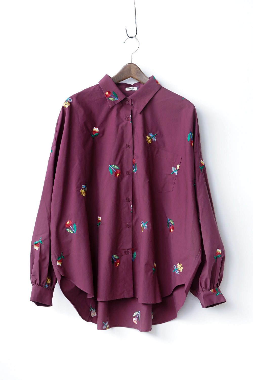 コットンポプリン 花柄刺しゅう入り シャツ 花刺繍コットンシャツ – LILA & CITTA ONLINE SHOP