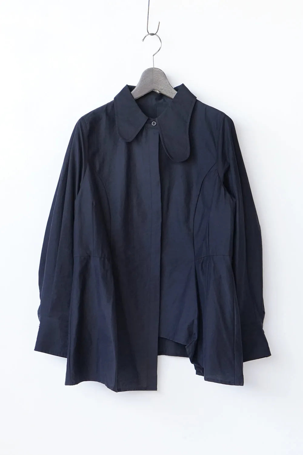 アシメカラーアシメヘムパネルラインシャツ