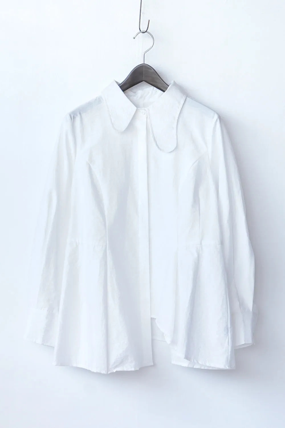 アシメカラーアシメヘムパネルラインシャツ