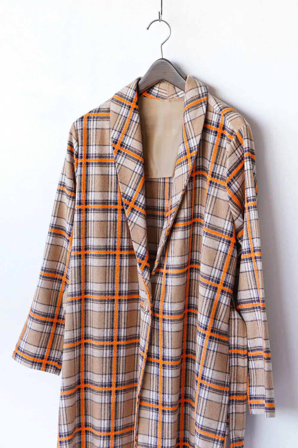 【LILA n’ citta】チェック柄ガウンコート