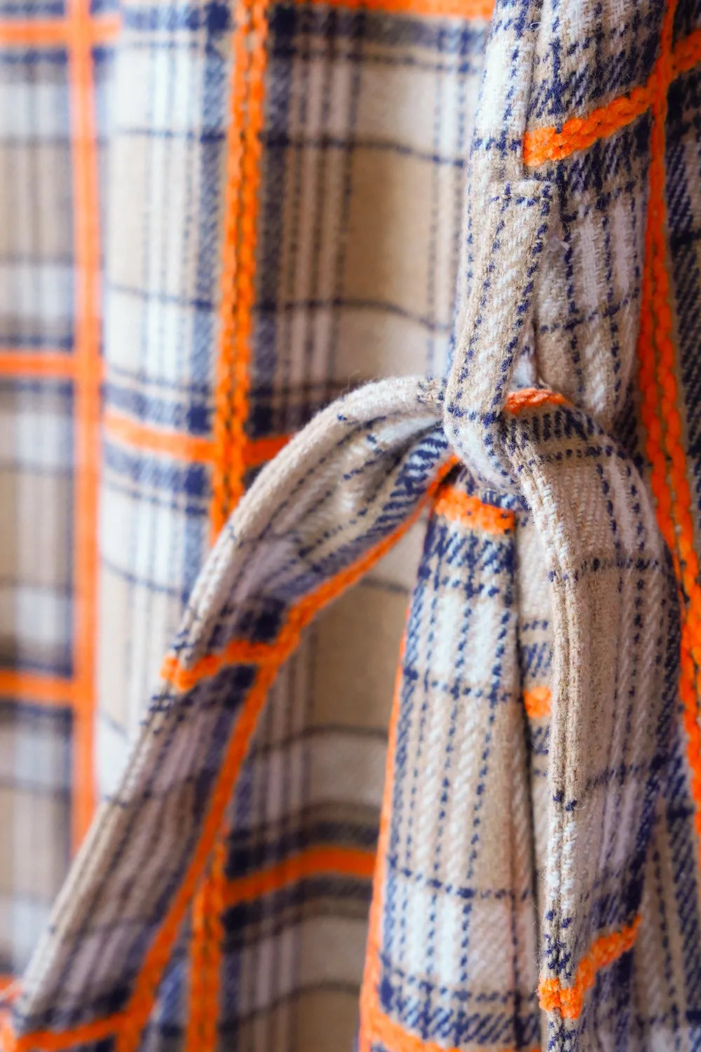 【LILA n’ citta】チェック柄ガウンコート