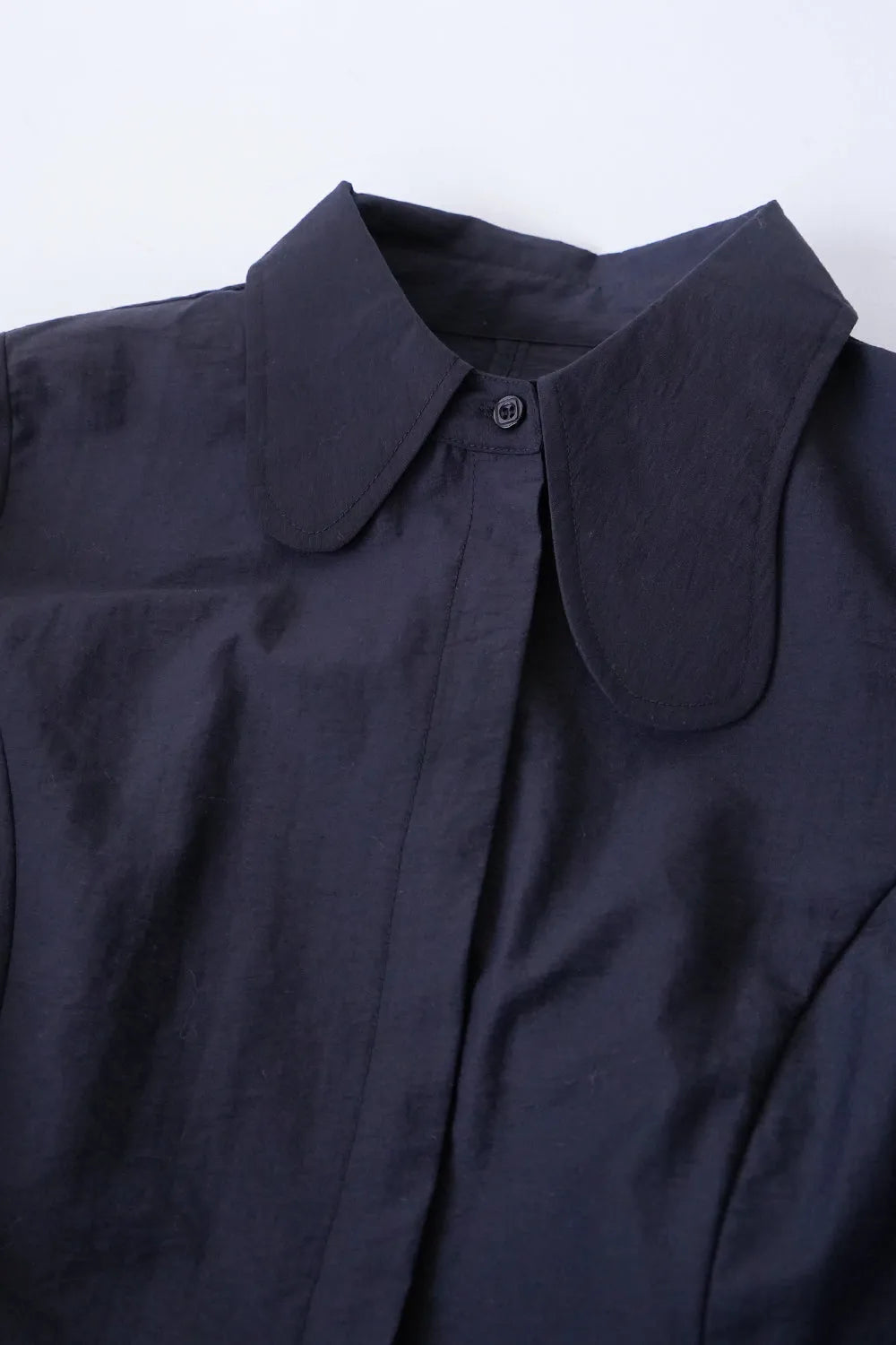 アシメカラーアシメヘムパネルラインシャツ