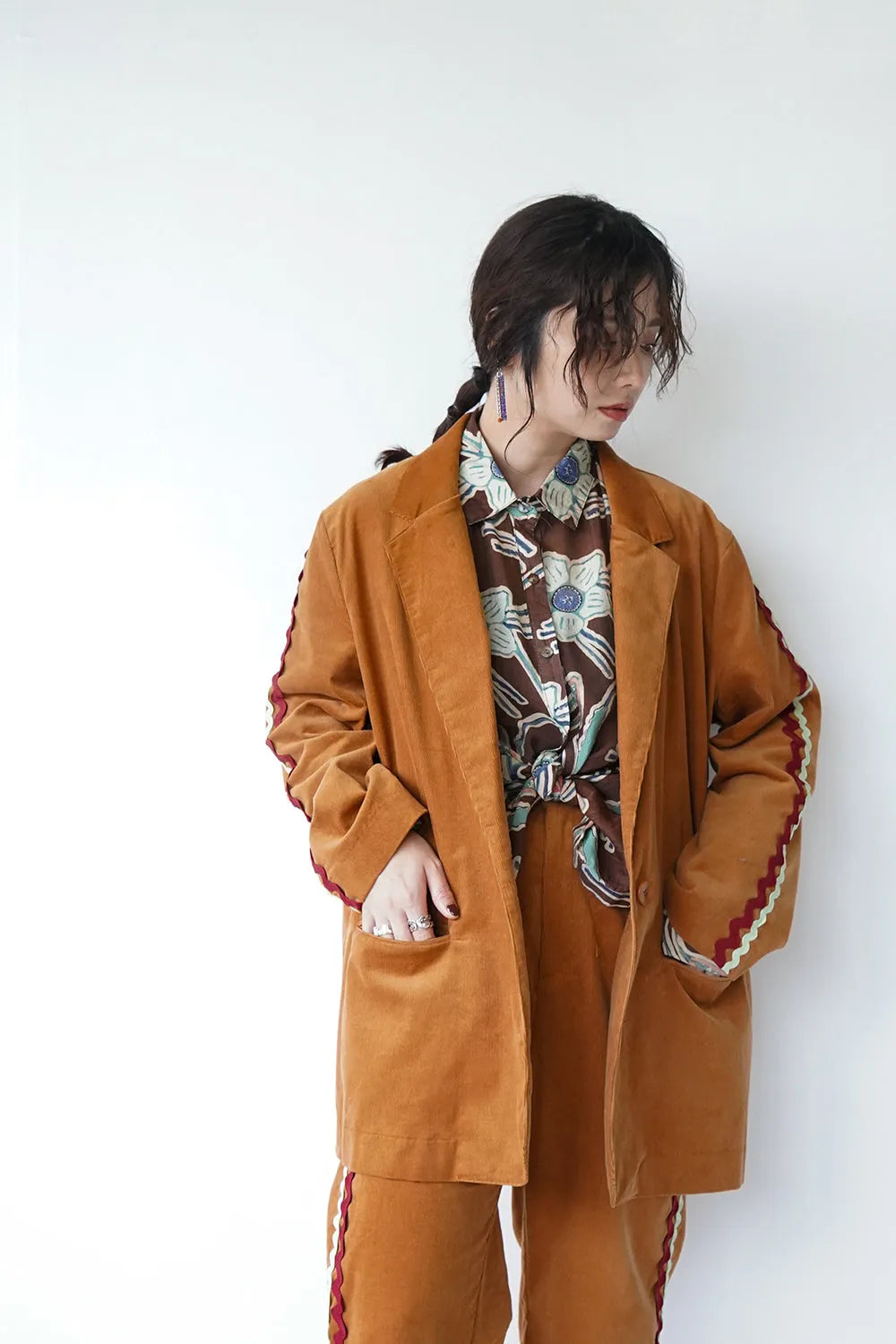 【LILA n’ citta】リックラックコーデュロイジャケット