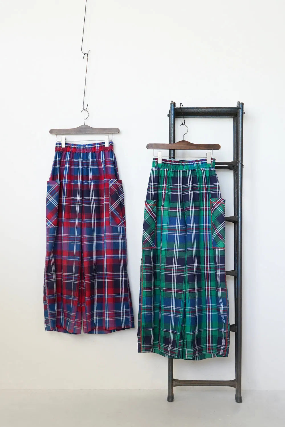 【LILA n’citta】チェック柄ワイドパンツ