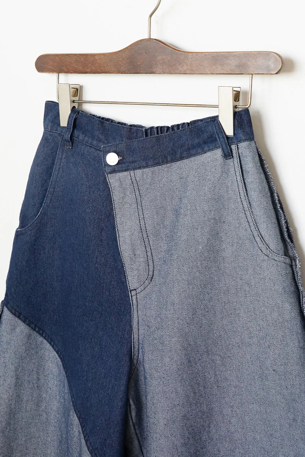 【LILA n’citta】デニムバイカラーワイドパンツ