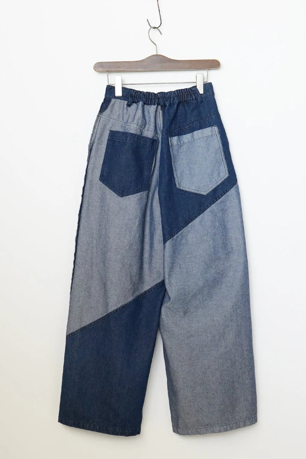 【LILA n’citta】デニムバイカラーワイドパンツ