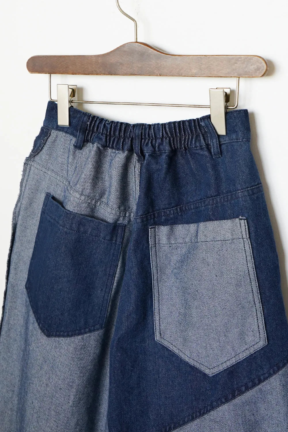 【LILA n’citta】デニムバイカラーワイドパンツ