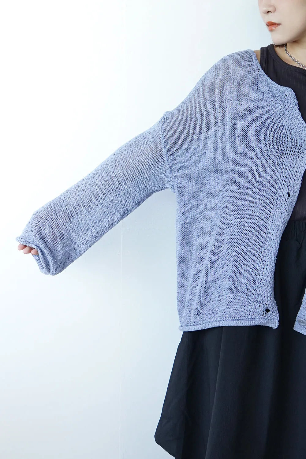 前後2wayローゲージルーズカーデ