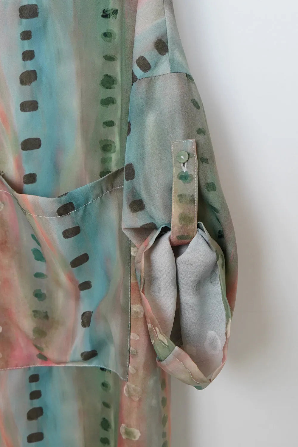 【LILA n’citta】ストライプドットオーバーシャツ