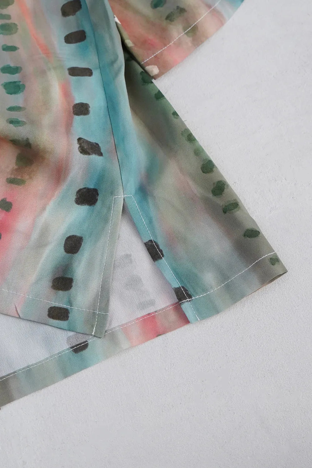 【LILA n’citta】ストライプドットオーバーシャツ