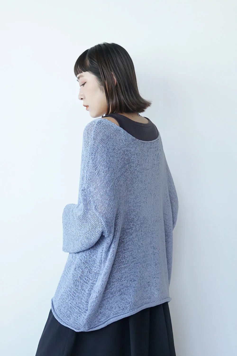 前後2wayローゲージルーズカーデ