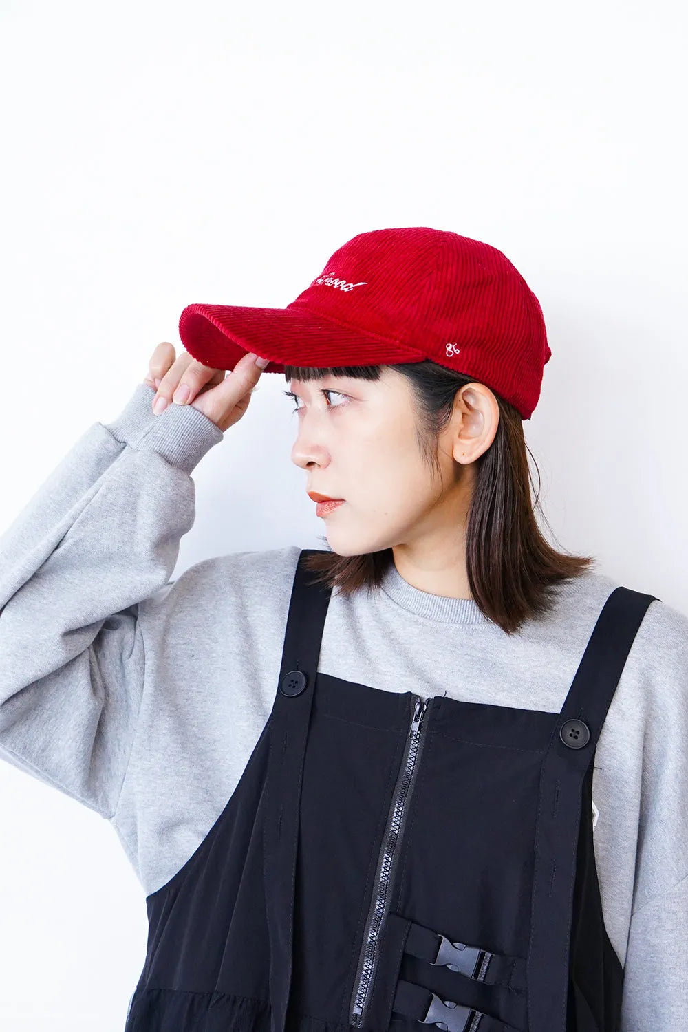 ロゴ入りコーデュロイボールキャップ