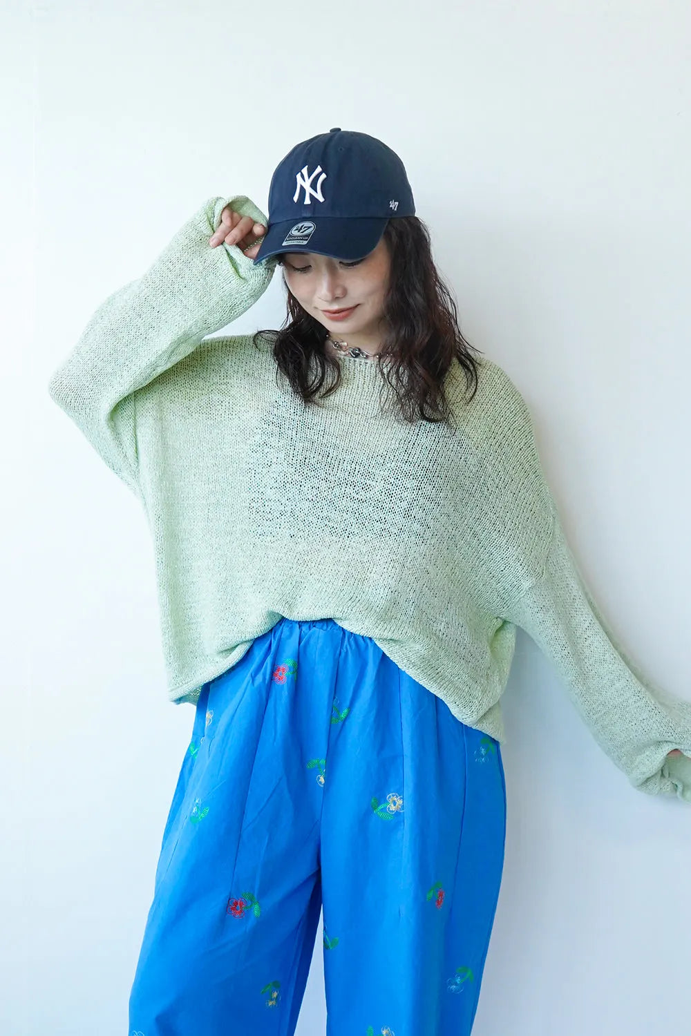 前後2wayローゲージルーズカーデ