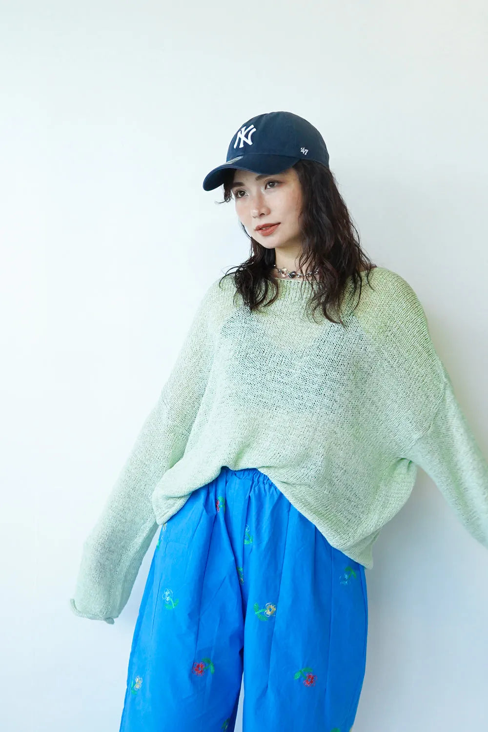 前後2wayローゲージルーズカーデ