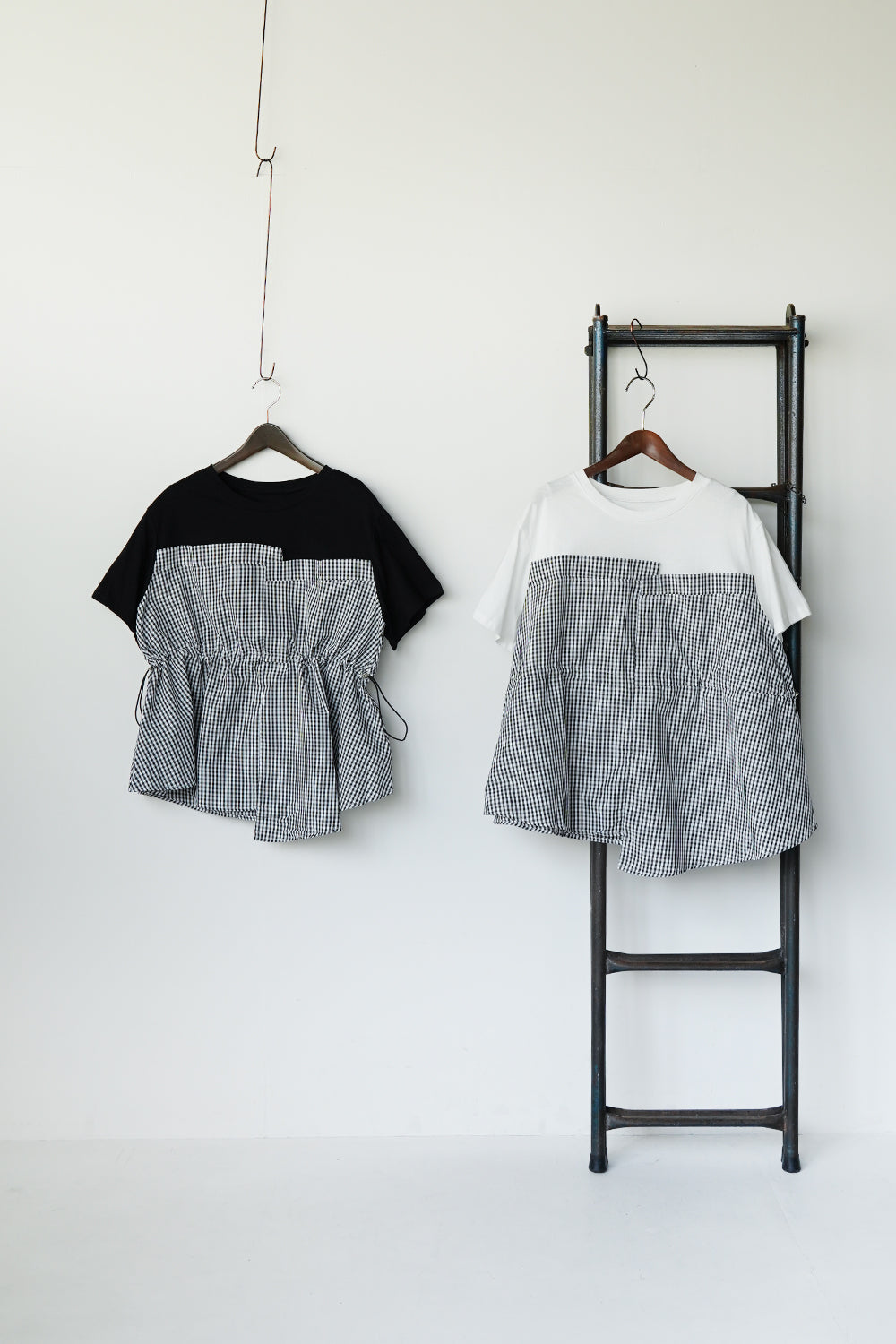 ギンガム切替ドロストカットソー – LILA & CITTA ONLINE SHOP