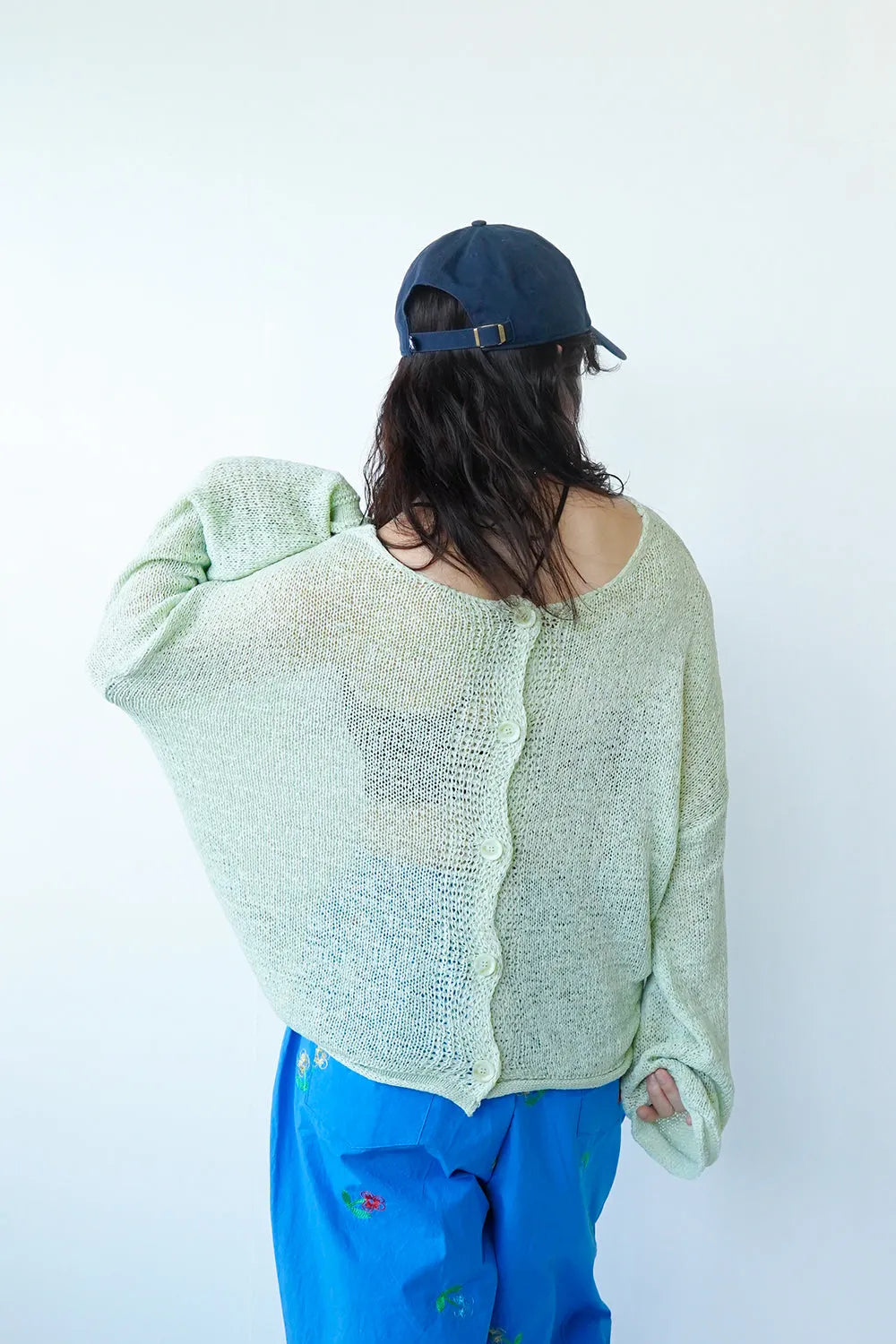 前後2wayローゲージルーズカーデ