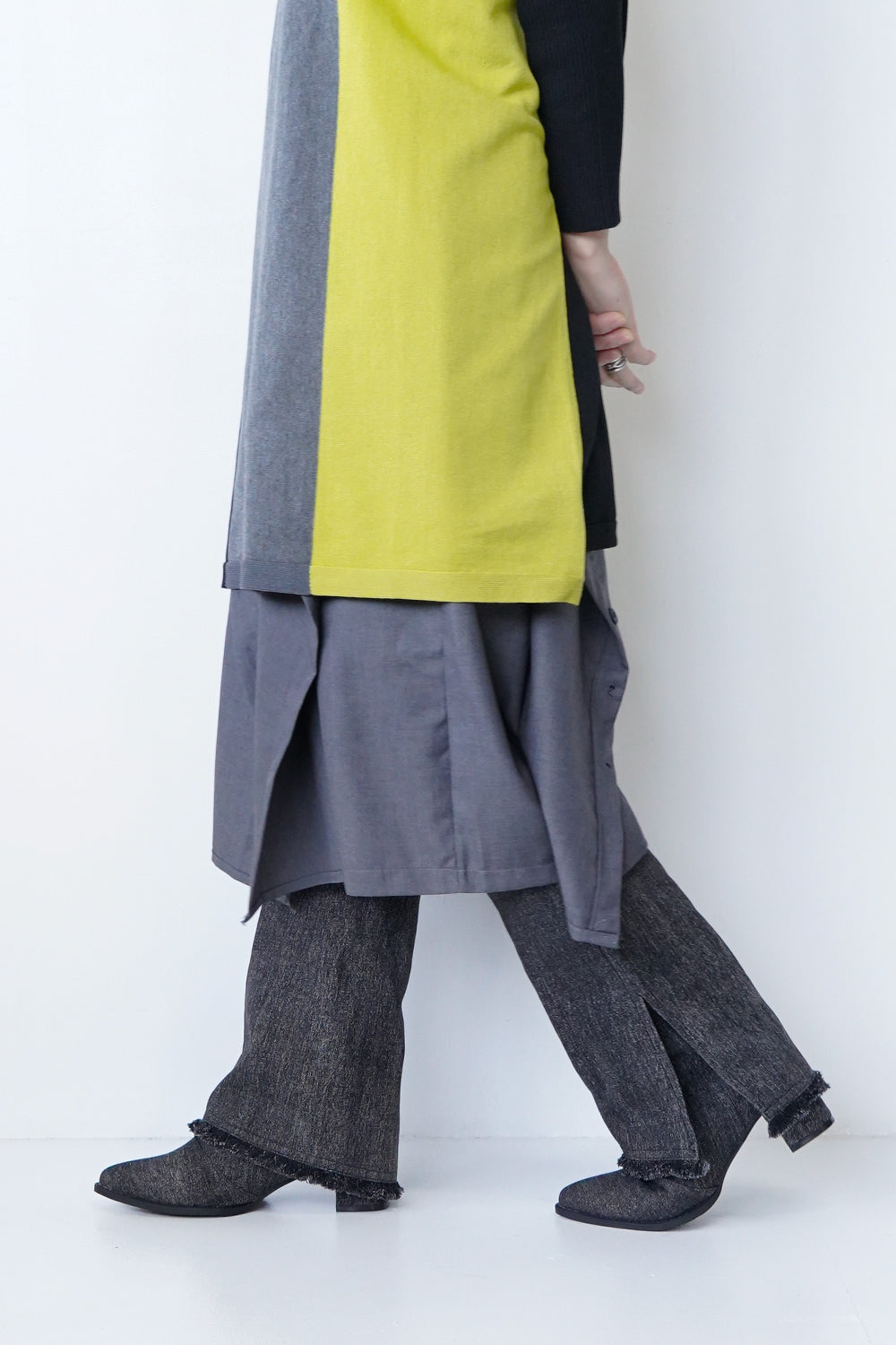 Yello デニムロングブーツ　L 完売品 最 安値 でファッション - YELLO デニムロングブーツ