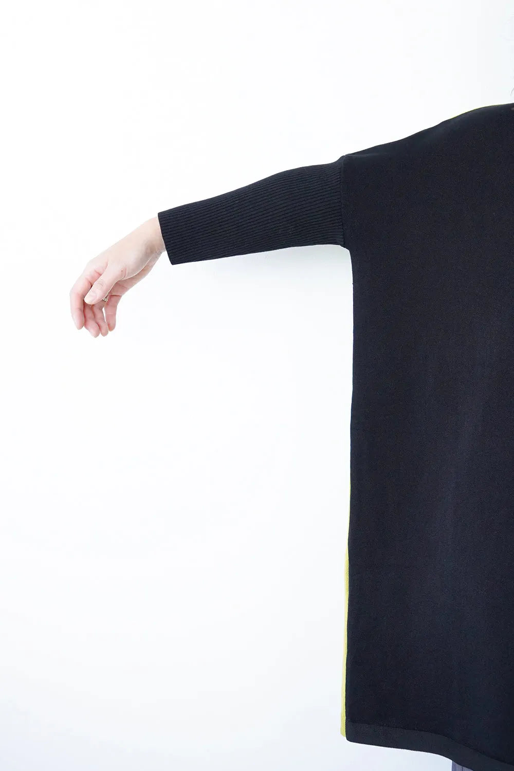 配色ニットチュニック