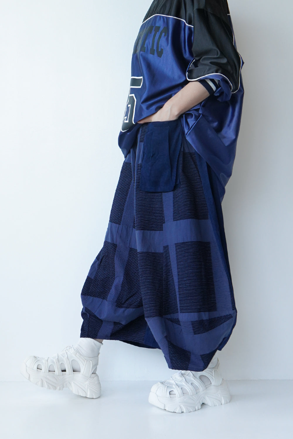 ベルトデザイン 格子柄バルーンパンツ – LILA & CITTA ONLINE SHOP