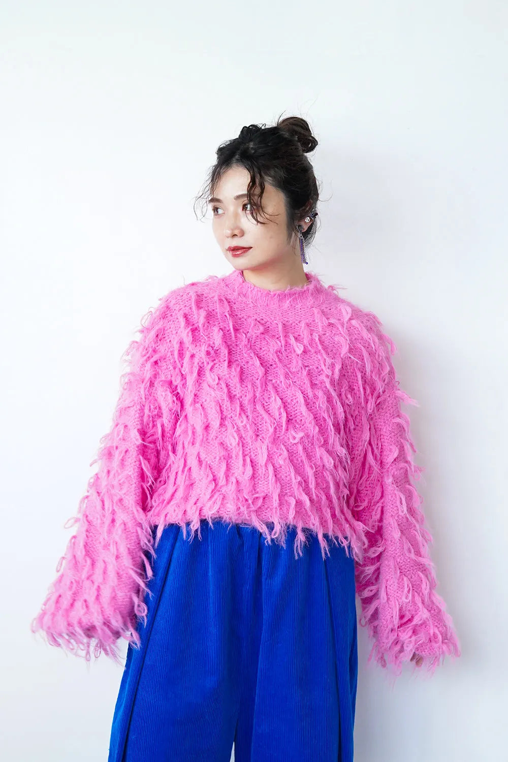 もけもけループハイネックニット