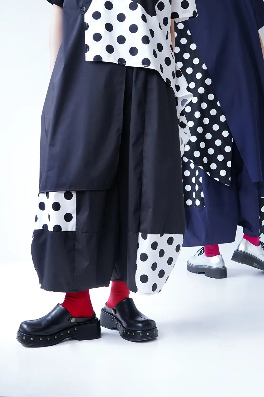 【LILA n’ citta】ドット切替バルーンパンツ
