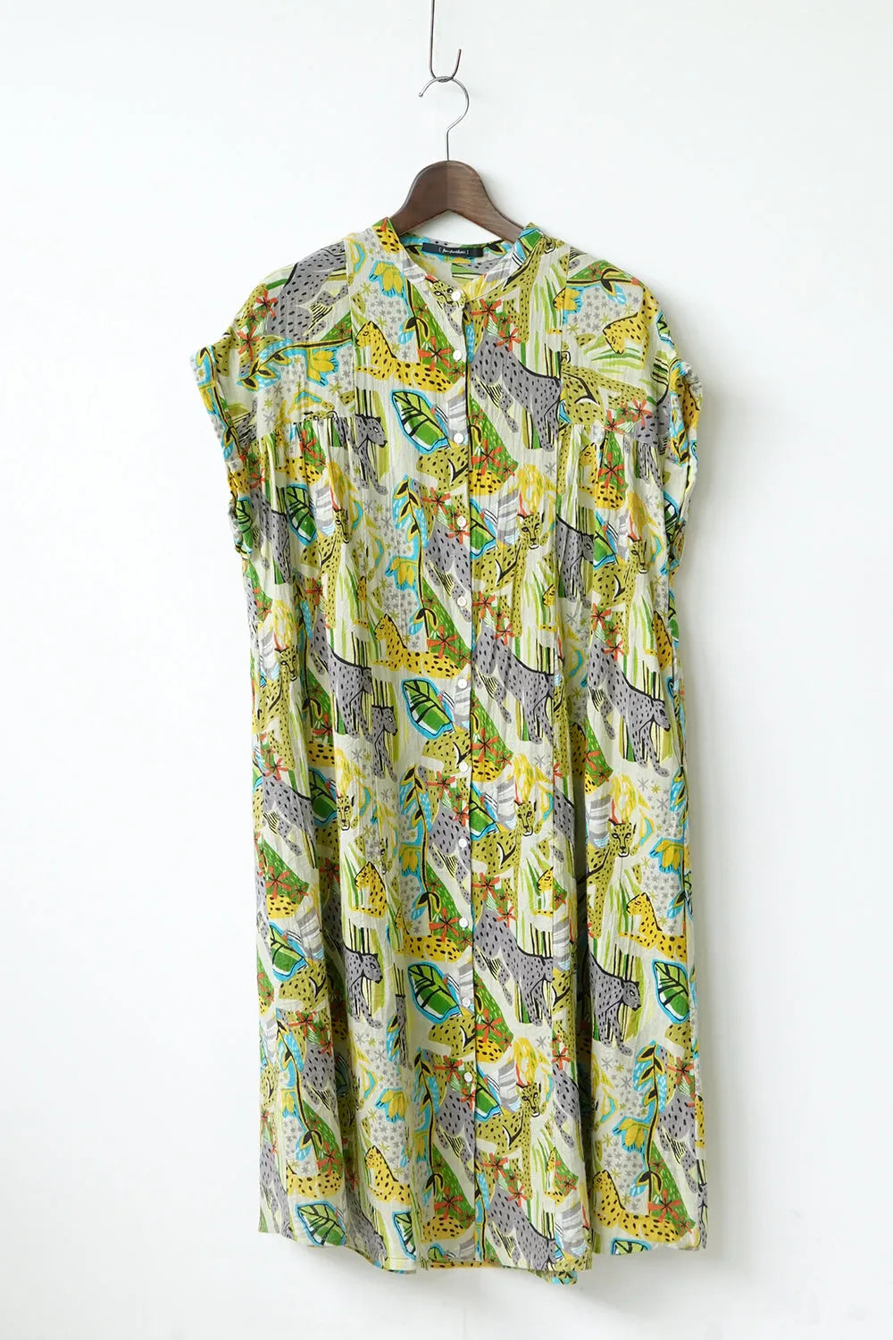 【fu-dueka::】サファリプリントギャザーワンピース