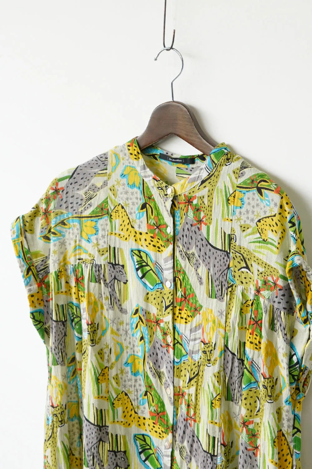 【fu-dueka::】サファリプリントギャザーワンピース