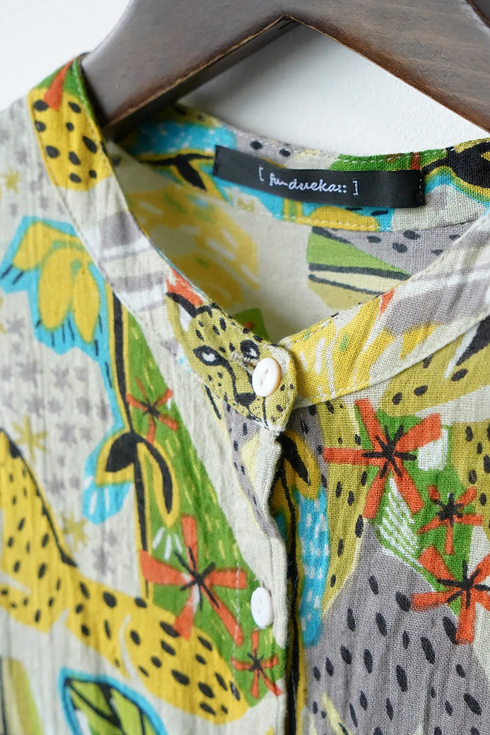 【fu-dueka::】サファリプリントギャザーワンピース