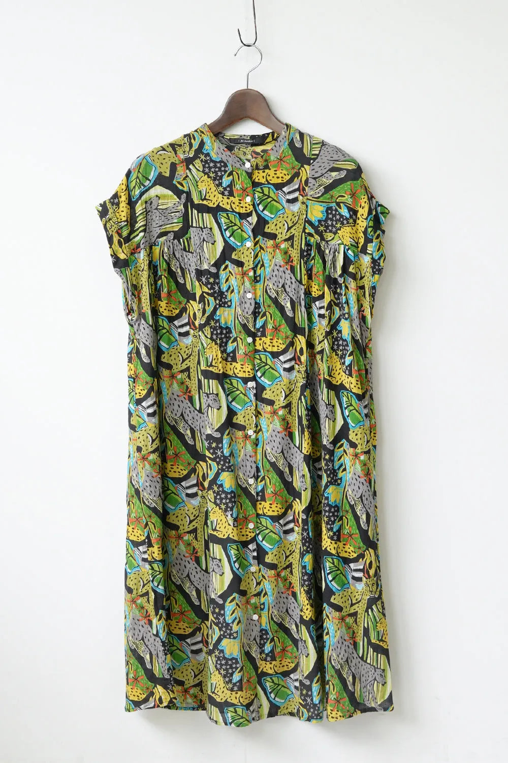 【fu-dueka::】サファリプリントギャザーワンピース