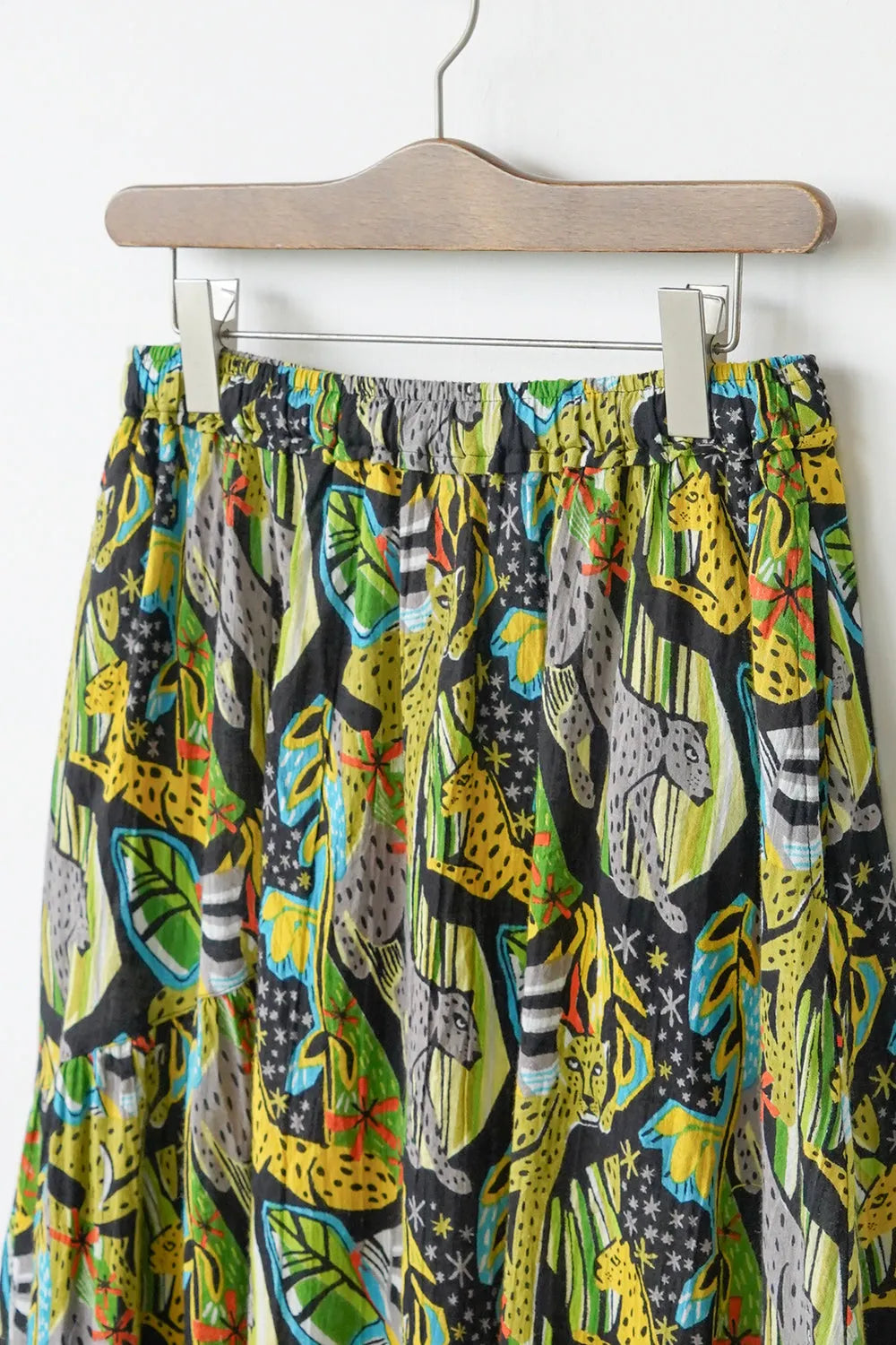 【fu-dueka::】サファリプリントランダムティアードスカート