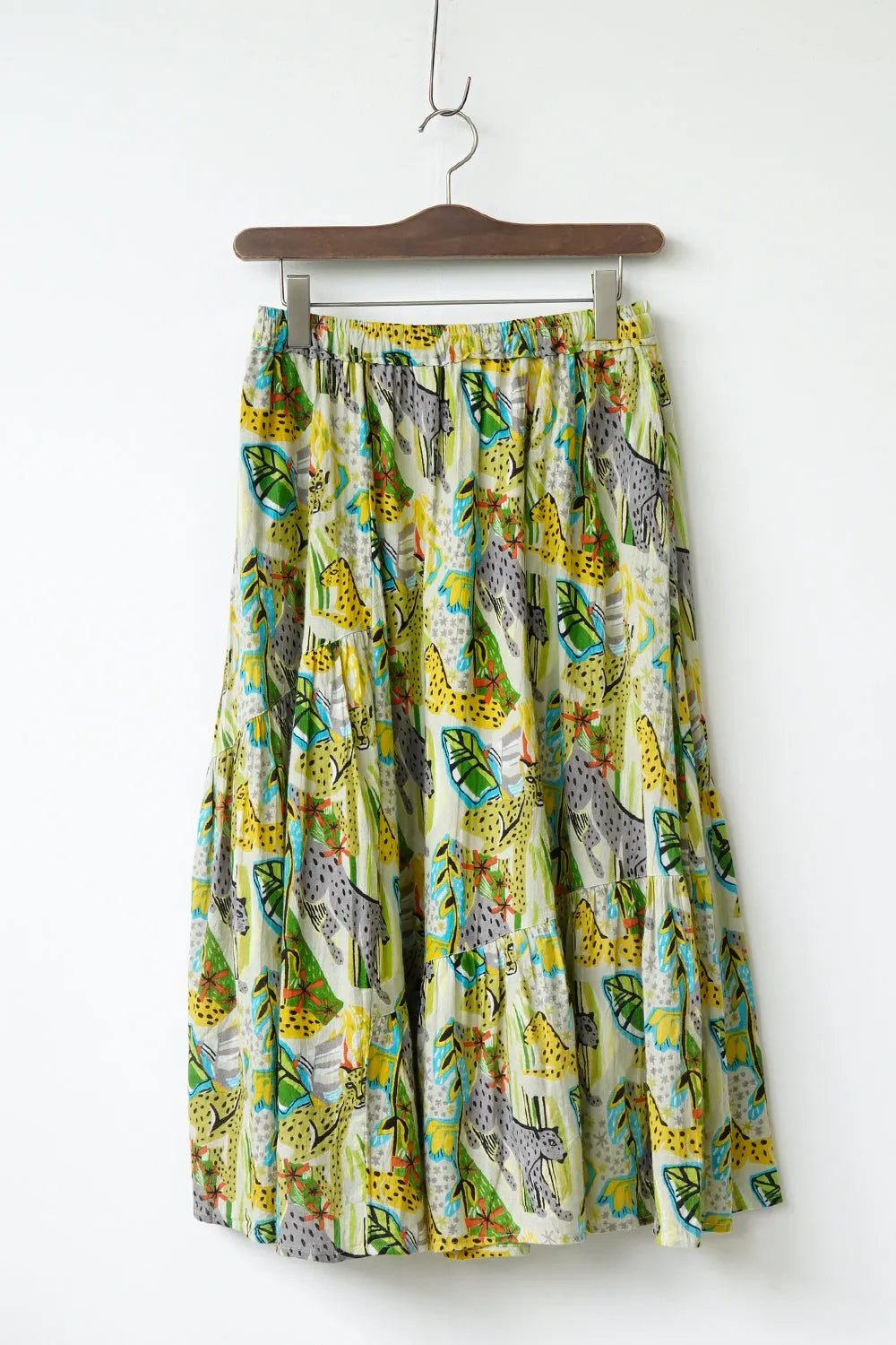 【fu-dueka::】サファリプリントランダムティアードスカート