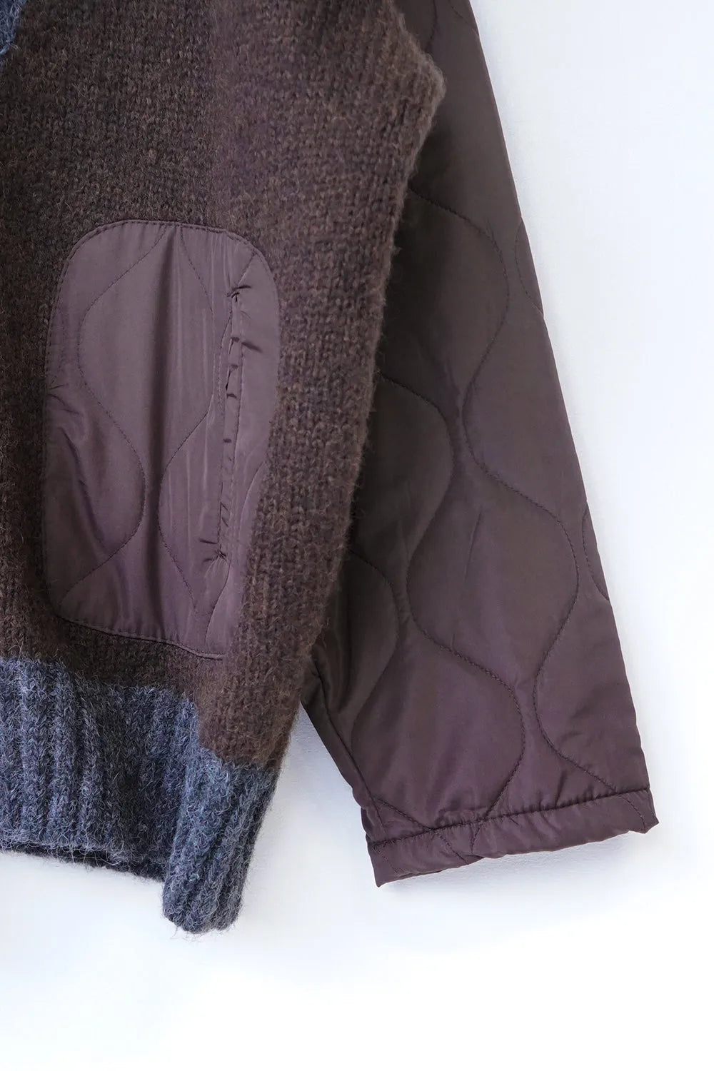 キルトドッキングニットカーデ