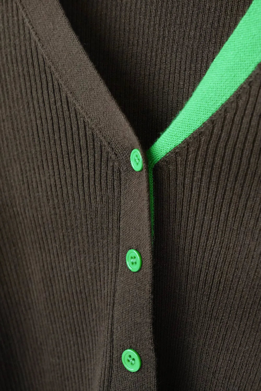 配色ラインスリムカーデ