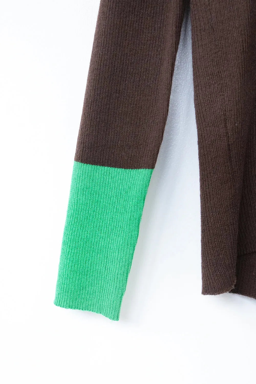 配色ラインスリムカーデ