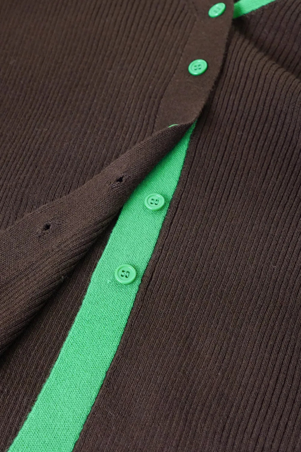 配色ラインスリムカーデ