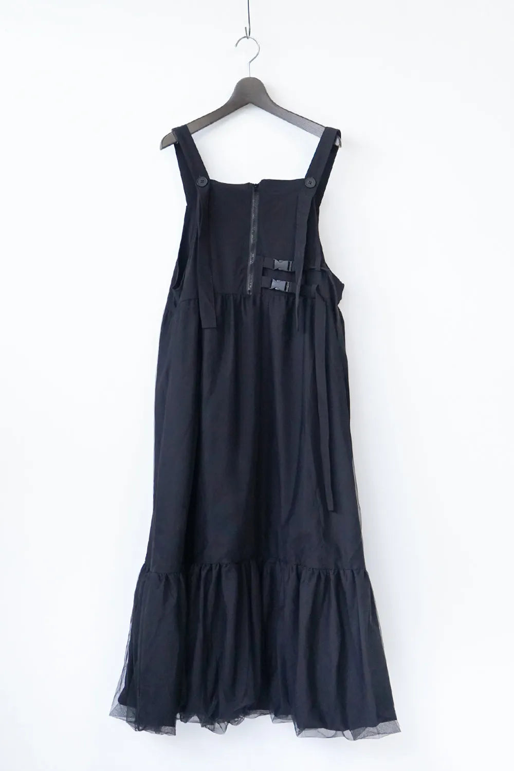 チュールレイヤードボリュームジャンパースカート