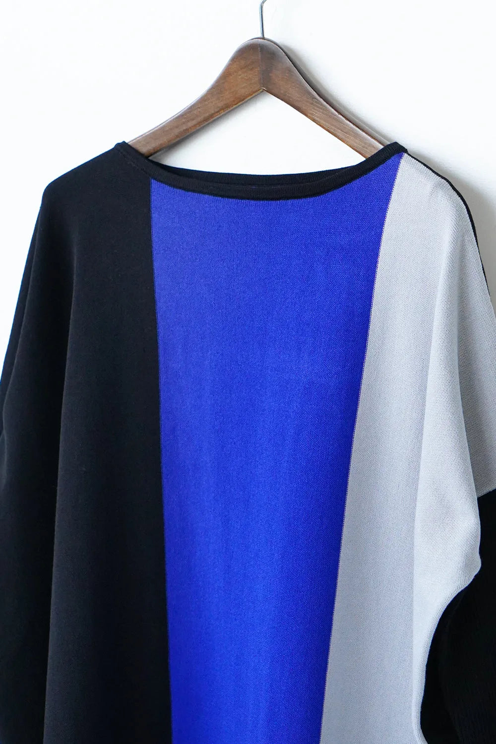 配色ニットチュニック