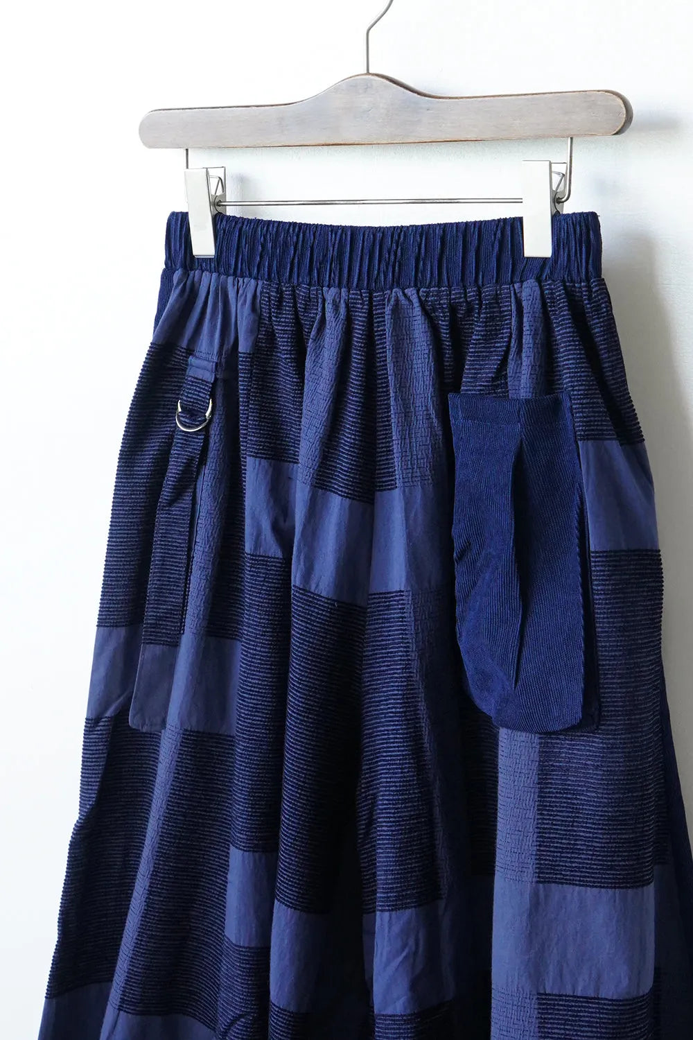 ベルトデザイン 格子柄バルーンパンツ