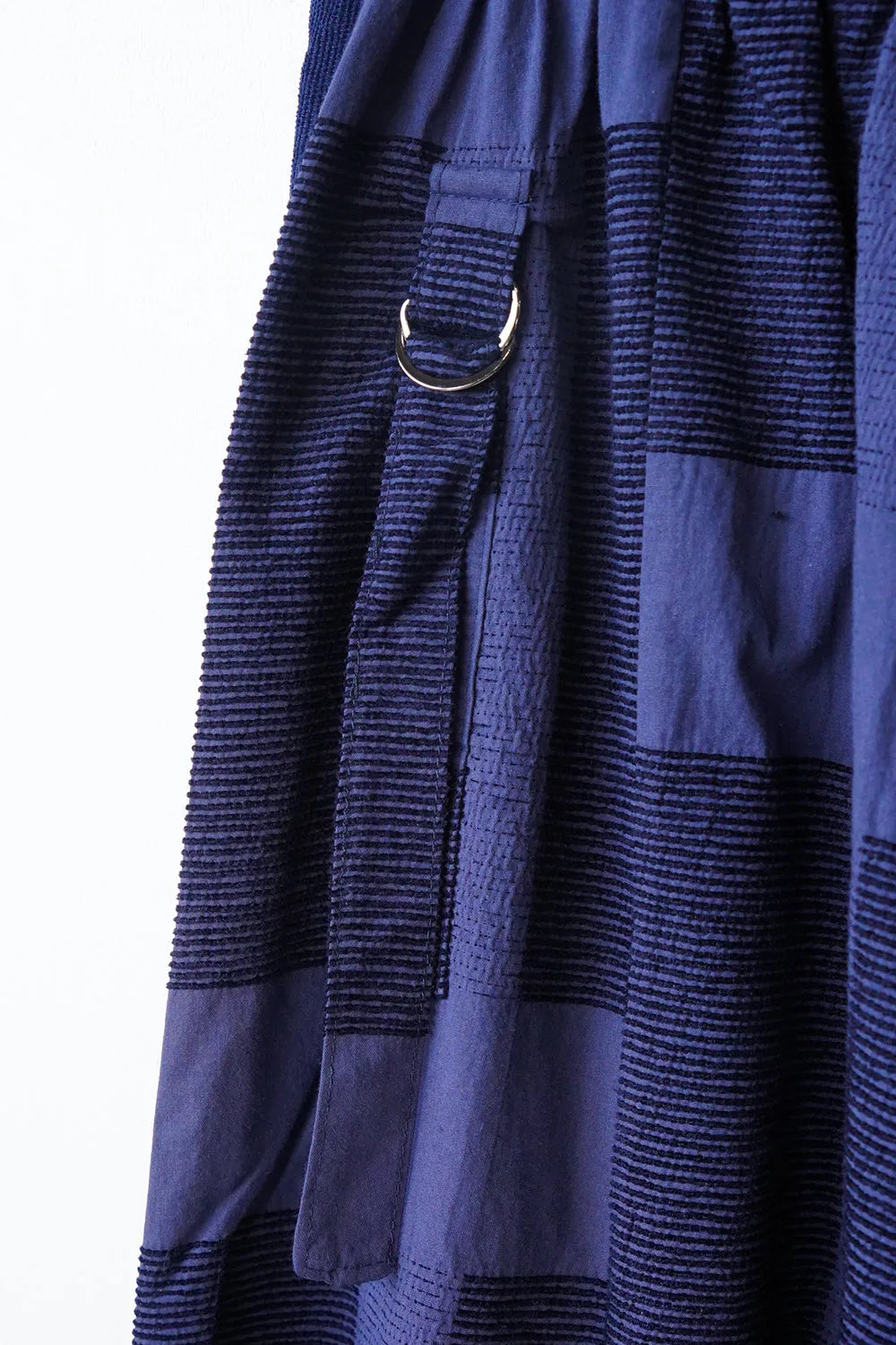 ベルトデザイン 格子柄バルーンパンツ