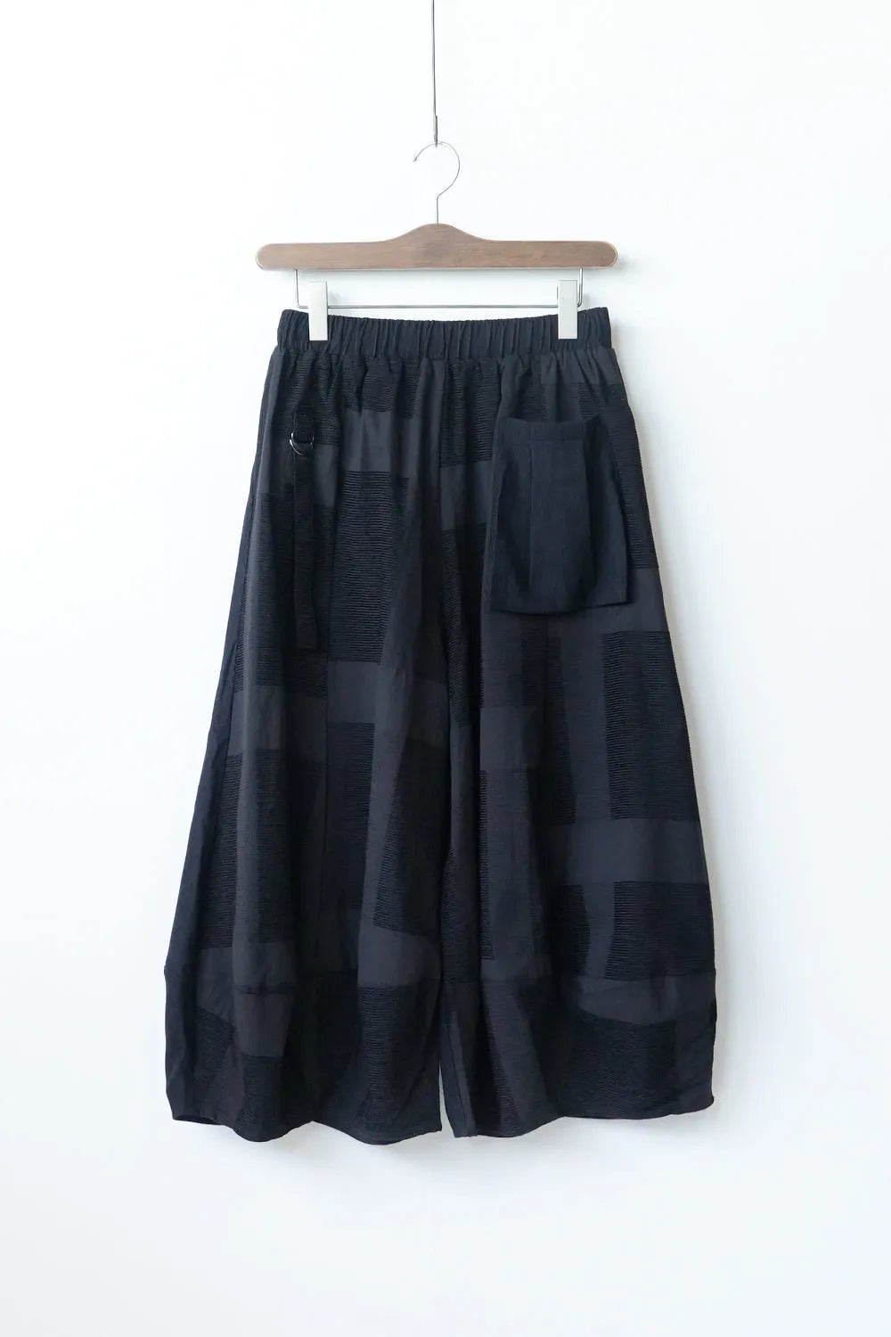 ベルトデザイン 格子柄バルーンパンツ