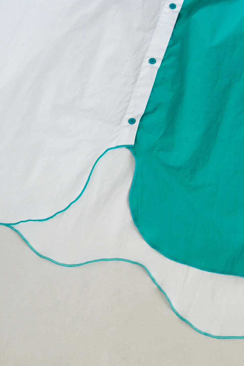 【LILA n' citta】スカラップヘムチュニックシャツ