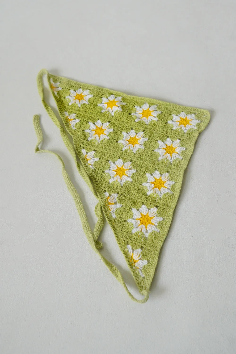 花柄クロシェニットヘッドスカーフ