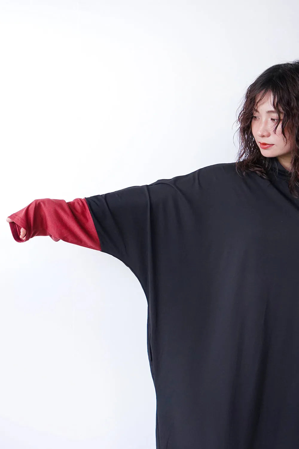 バイカラーカットソーワンピース