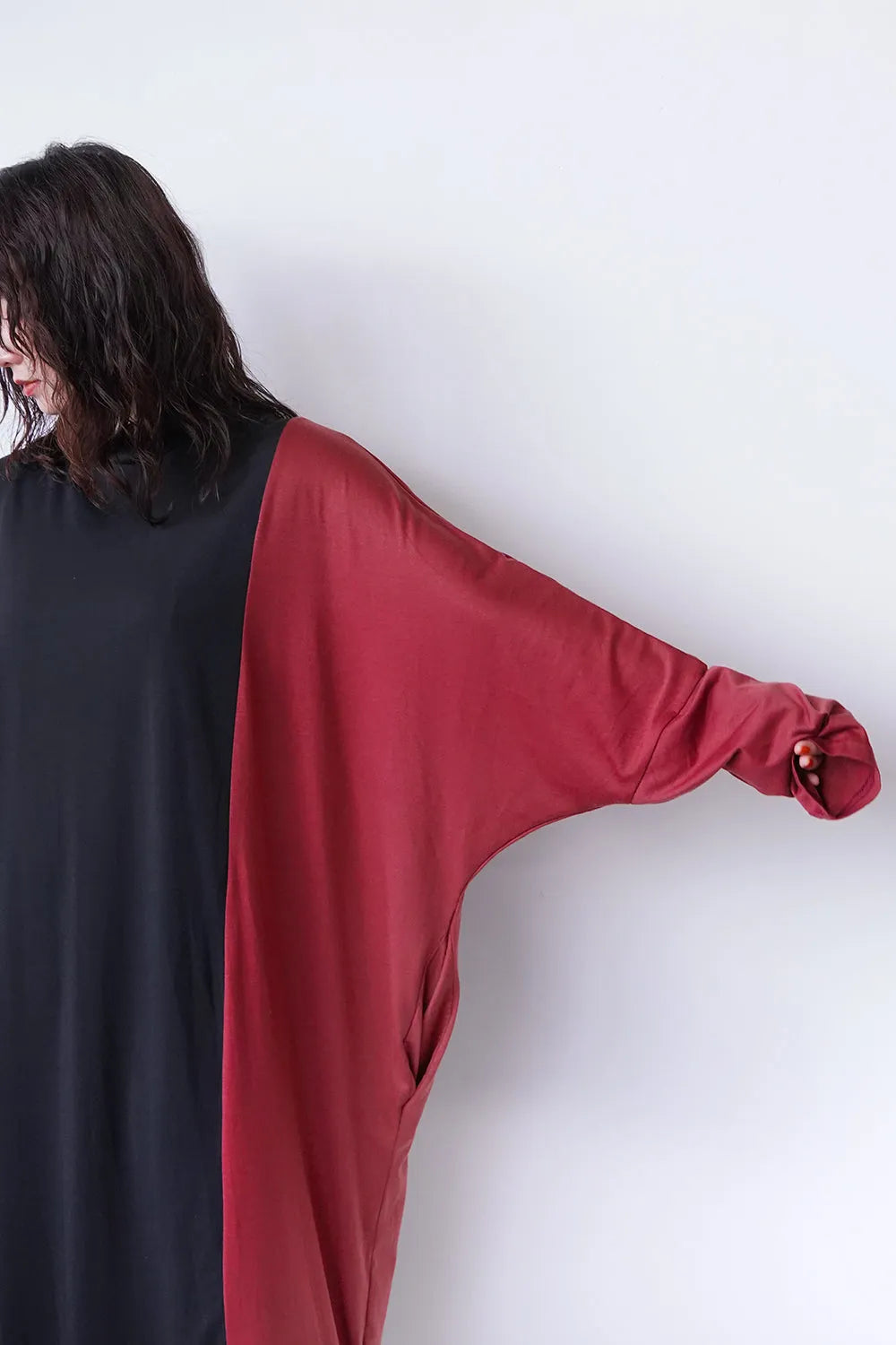 バイカラーカットソーワンピース