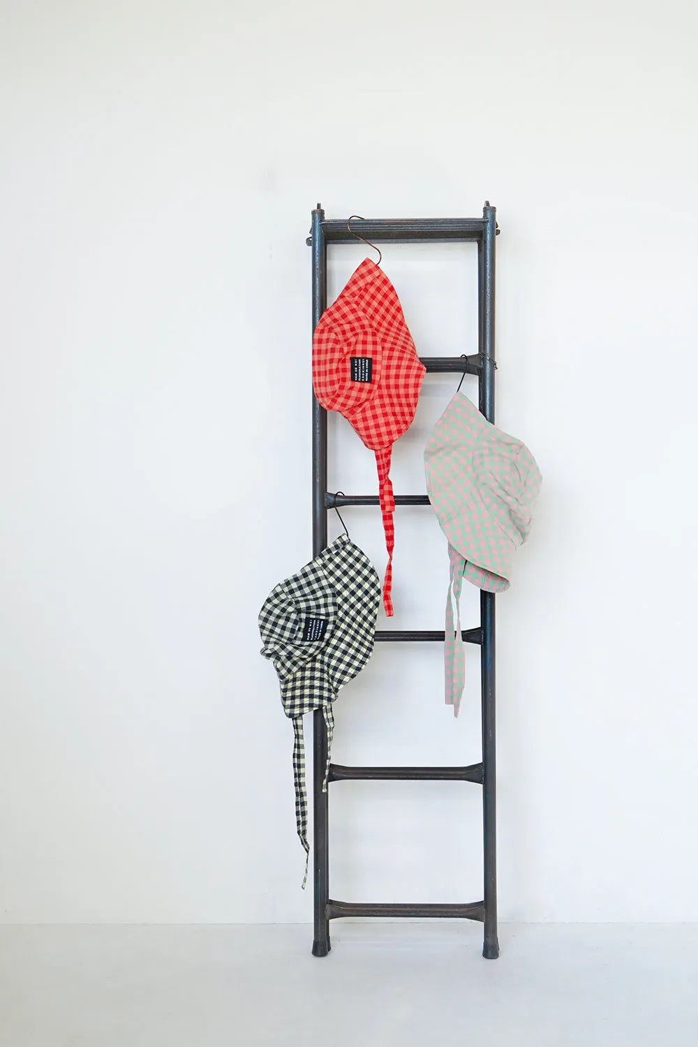 ギンガムチェックリボンハット