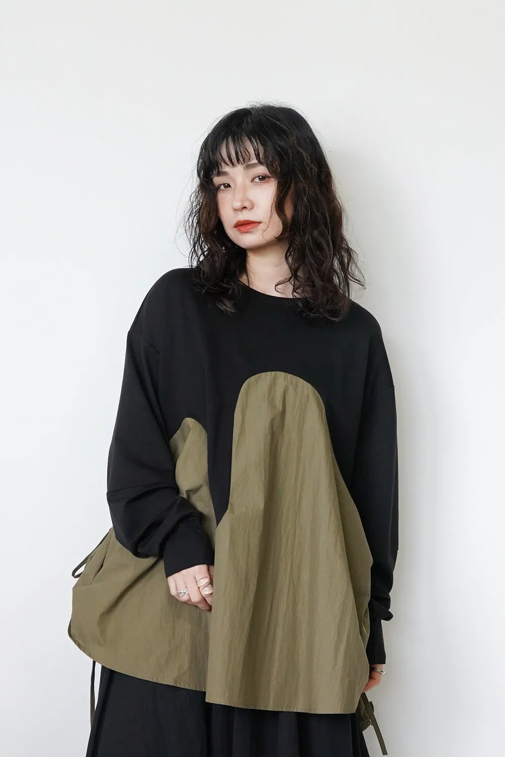 【MICALLE MICALLE】サイドドロストTシャツ