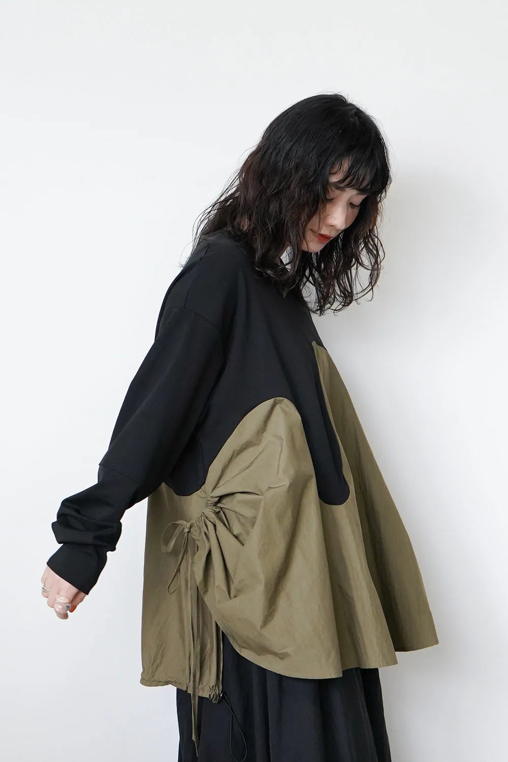 【MICALLE MICALLE】サイドドロストTシャツ