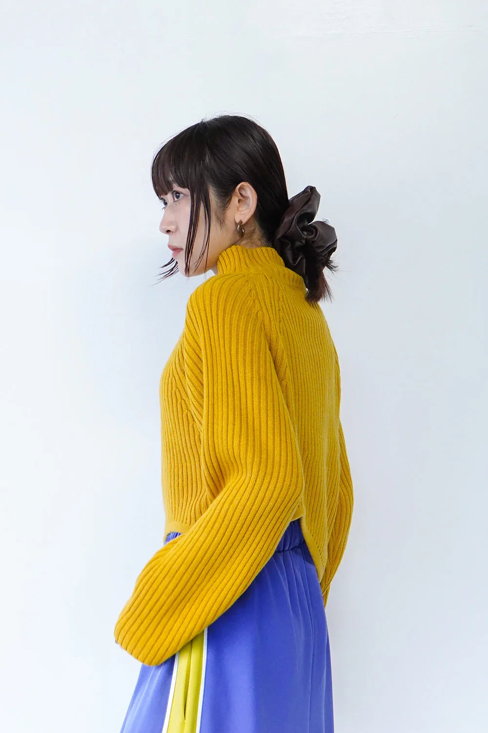 【ante aciem】アシンメトリーリブニット